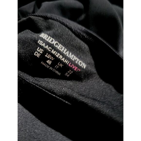 Isaac Mizrahi Size Plus 18 Black One Piece Swimsuit & Mesh Skirt A635929 NWT - Picture 9 of 13